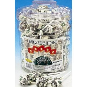 $100 Bill Money Lollipops - 110ct