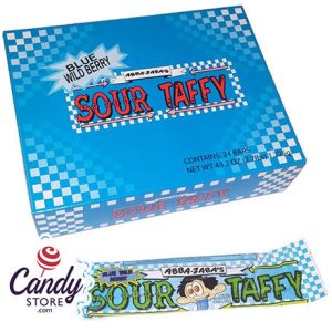 Abba Zaba Blue Wild Berry Sour Taffy - 24ct