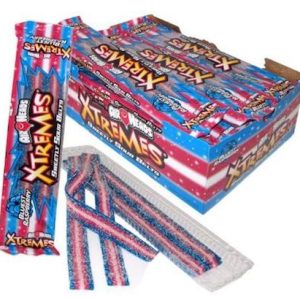 Airheads Extreme Sour Belts Blue Raspberry - 18ct