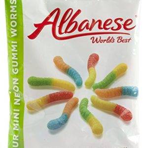 Albanese Mini Neon Sour Worms Peg Bag - 12ct