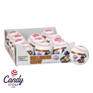 Big League Chew Plastic Baseball With Gumballs And Stickers - 24ct