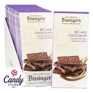 Bissinger's 38% Milk Chocolate 3oz Bar - 12ct