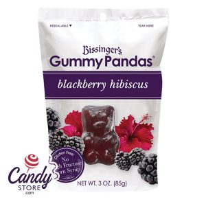 Bissinger's Blackberry Hibiscus Gummy Pandas 3oz Pouch - 12ct
