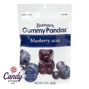 Bissinger's Blueberry Acai Gummy Pandas 3oz Pouch - 12ct