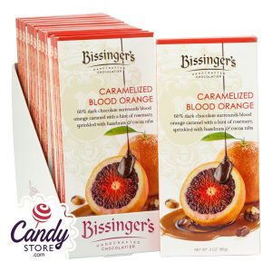 Bissinger's Dark Chocolate Caramelized Blood Orange 3oz Bar - 12ct