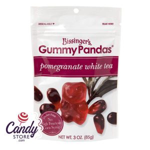 Bissinger's Pomegranate White Tea Gummy Pandas 3oz Pouch - 12ct