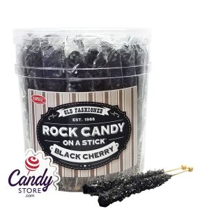Black Cherry Rock Candy Crystal Sticks - 36ct Jar