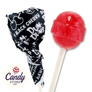 Black Dum Dums Lollipops Black Cherry - 75ct