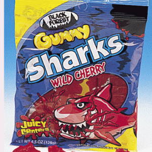 Black Forest Gummy Sharks Filled - 12ct