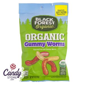Black Forest Organic Gummy Worms - 12ct