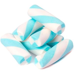 Blue Puffy Poles Marshmallow Twists - 2.2lb