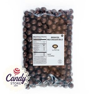 Brown Foil Chocolate Balls - 3lb Bulk
