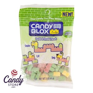 Candy Blox Build Animal Friends 3oz Peg Bag - 12ct