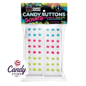 Sour Candy Buttons 1oz Peg Bags - 24ct