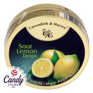 Cavendish & Harvey Sour Lemon Drops 1.75oz Tin - 7ct