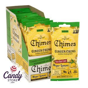 Chimes Meyer Lemon Ginger Chews Convenience Pack 1.5oz Peg Bags - 12ct