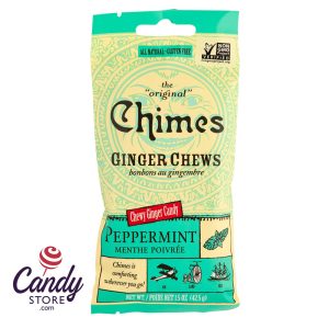Chimes Peppermint Ginger Chews 1.5oz Bag - 12ct