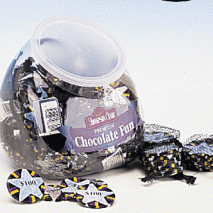 Chocolate Poker Chip Mesh Bags - 30ct Tub