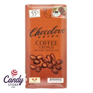 Chocolove Xoxo Coffee Crunch Dark Chocolate Bars - 12ct