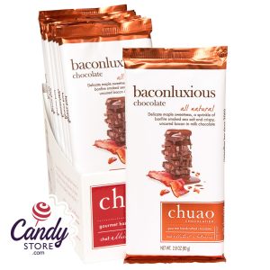 Chuao Baconluxious Milk Chocolate Bars - 12ct