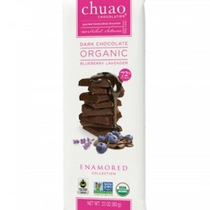 Chuao Dark Chocolate Blueberry Lavender Organic Bars - 24ct