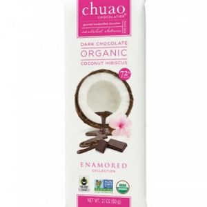 Chuao Dark Chocolate Coconut Hibiscus Organic Bars - 24ct