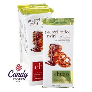 Chuao Dark Chocolate Pretzel Toffee Twirl 2.8oz Bar - 120ct