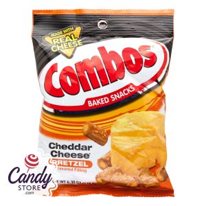 Combos Cheddar Cheese Pretzel 6.3oz Peg Bag - 12ct