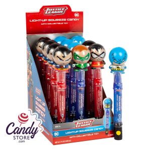 DC Comics Justice League Light Up Squeeze Candy & Toy 0.67oz - 12ct