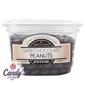 Dark Chocolate Peanuts 10oz Tub Nancy Adams - 12ct