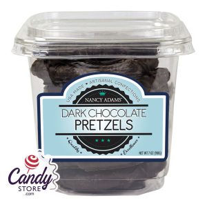 Dark Chocolate Pretzels 7oz Tub Nancy Adams - 12ct