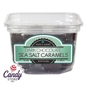 Dark Chocolate Sea Salt Caramels 10oz Tub Nancy Adams - 12ct