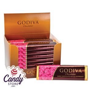 Dark Godiva Chocolate Filled With Raspberry 1.5oz Bar - 24ct