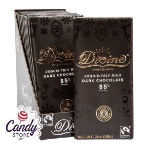 Divine 85% Dark Chocolate 3oz Bar - 12ct