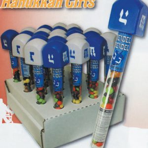 Dreidel Tubes with Chocolate Lentils - 24ct