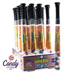 Dubble Bubble Homerun Baseball Bat With Gumballs 6.6oz - 24ct