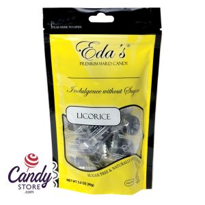 Eda's Sugarfree Licorice 3.5oz Pouch - 12ct