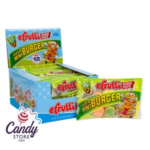 Efrutti Build A Sour Mini Burger Gummi Candy Share Size 1.4oz - 12ct