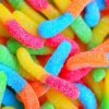 Ferrara Pan Sour Neon WOW Gummi Worms - 5lb