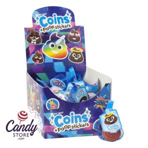 Fort Knox Emoji Coins With Poop Stickers 1.47oz Bag - 36ct