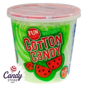 Fun Sweets Watermelon Cotton Candy 1.5oz Tub - 18ct