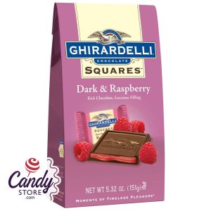 Ghirardelli Dark Chocolate Raspberry Filled Squares Bags - 6ct