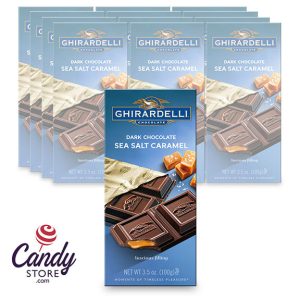 Ghirardelli Dark Chocolate and Sea Salt Caramel Bars - 12ct