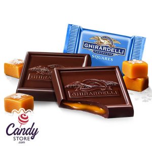 Ghirardelli Dark Chocolate and Sea Salt Caramel Squares Caddy - 50ct