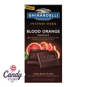 Ghirardelli Intense Dark Blood Orange Sunset 3.5oz Bar - 12ct