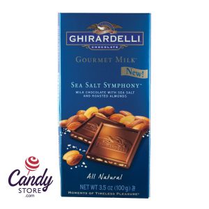 Ghirardelli Milk Chocolate Sea Salt Almond Bar - 12ct