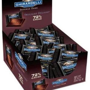Ghirardelli Twilight Delight 72% Dark Chocolate Squares Caddy - 50ct