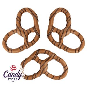 Giambri's Dark Stripes Milk Chocolate Covered Pretzel - 3lb
