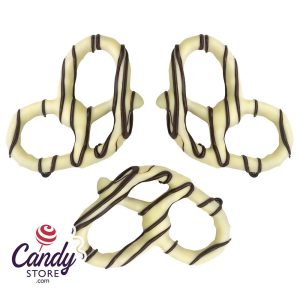 Giambri's Dark Stripes White Chocolate Covered Pretzel - 3lb