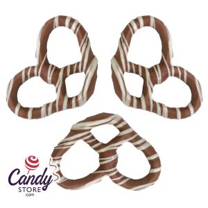 Giambri's White Stripes Milk Chocolate Covered Pretzel - 3lb